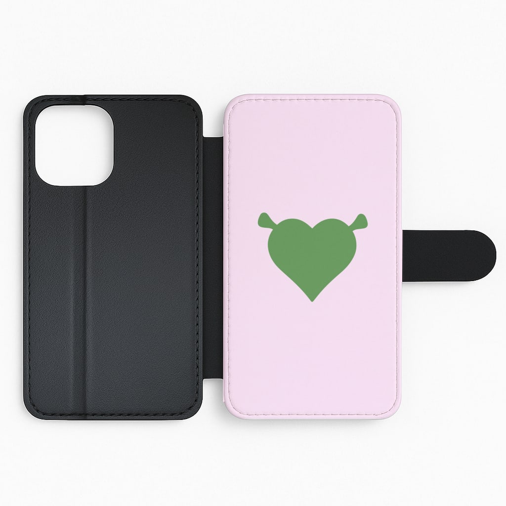 Green Ogre Heart Flip Phone Case