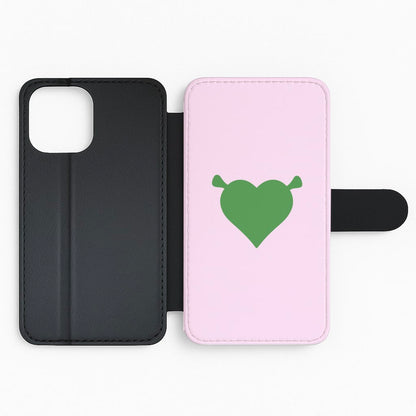 Green Ogre Heart Flip Phone Case