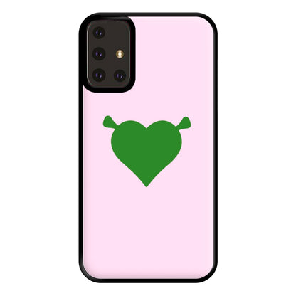 Green Ogre Heart Phone Case for Galaxy A71