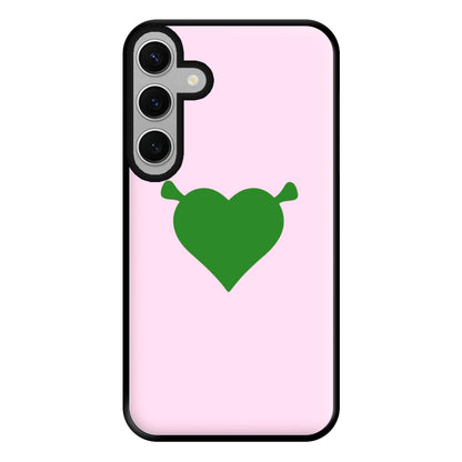 Green Ogre Heart Phone Case for Galaxy S24FE