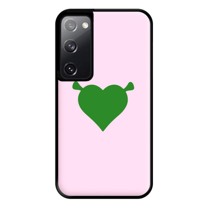 Green Ogre Heart Phone Case for Galaxy S20