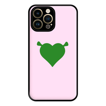 Green Ogre Heart Phone Case for iPhone 14 Pro Max