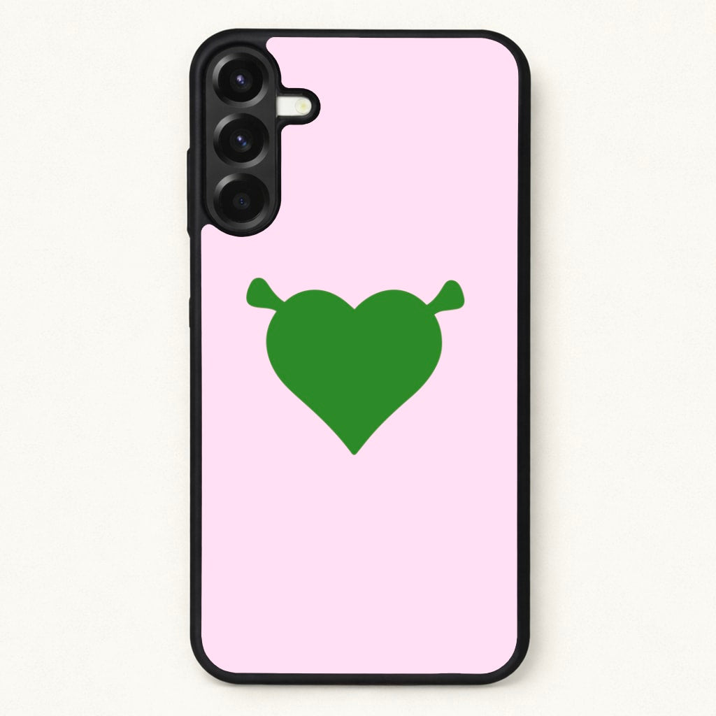 Green Ogre Heart Phone Case for Galaxy A57