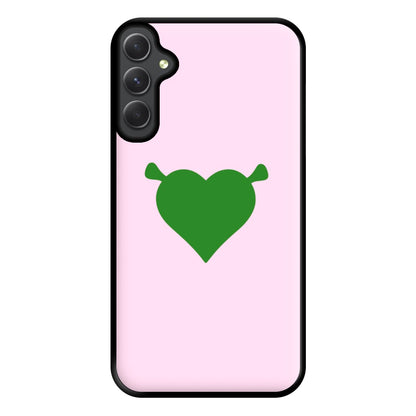 Green Ogre Heart Phone Case for Galaxy A14