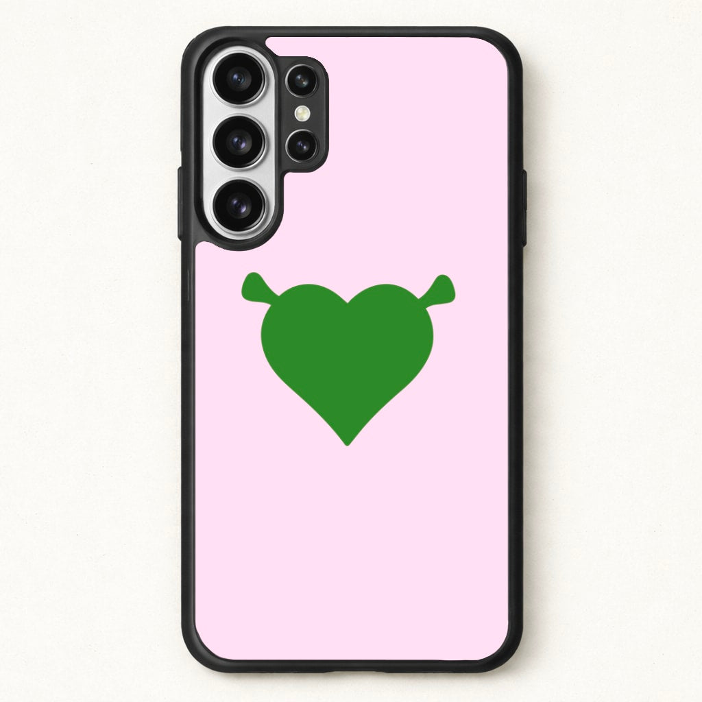 Green Ogre Heart Phone Case for Galaxy S26 Ultra