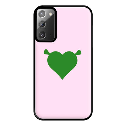 Green Ogre Heart Phone Case for Galaxy Note 20 Ultra