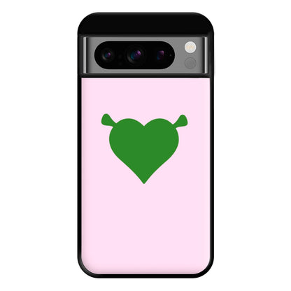 Green Ogre Heart Phone Case for Google Pixel 8 Pro