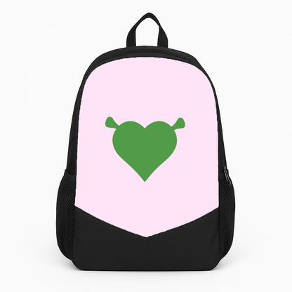 Green Ogre Heart Large Backpack