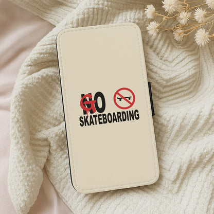 Go Skateboarding - Skate Aesthetic  Wallet Phone Case