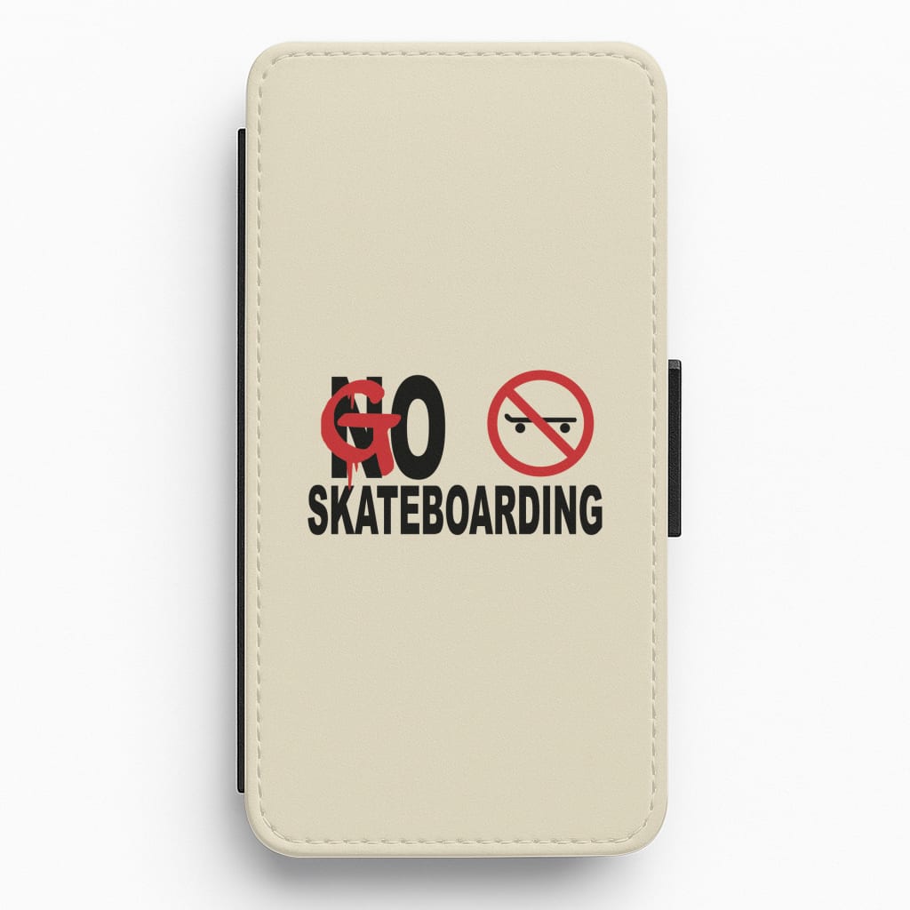 Go Skateboarding - Skate Aesthetic  Flip / Wallet Phone Case