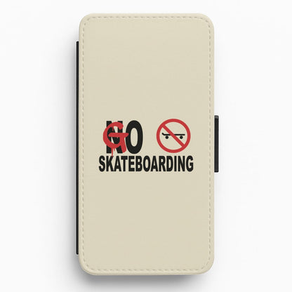 Go Skateboarding - Skate Aesthetic  Flip / Wallet Phone Case