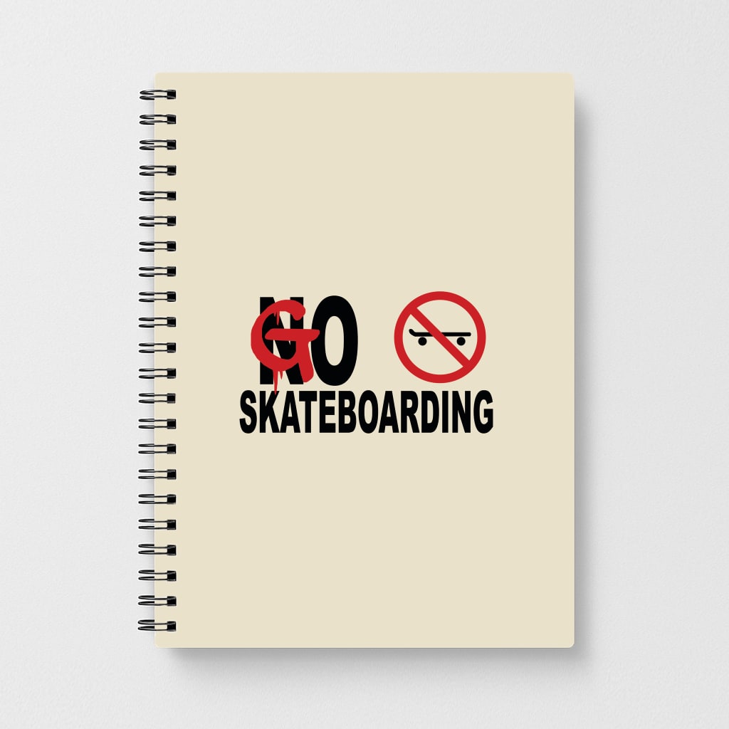 Go Skateboarding - Skate Aesthetic  Notebook