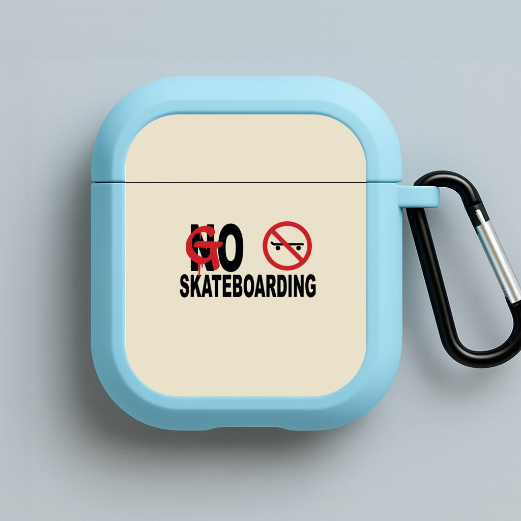 Go Skateboarding - Skate Aesthetic  Blue AirPods Case