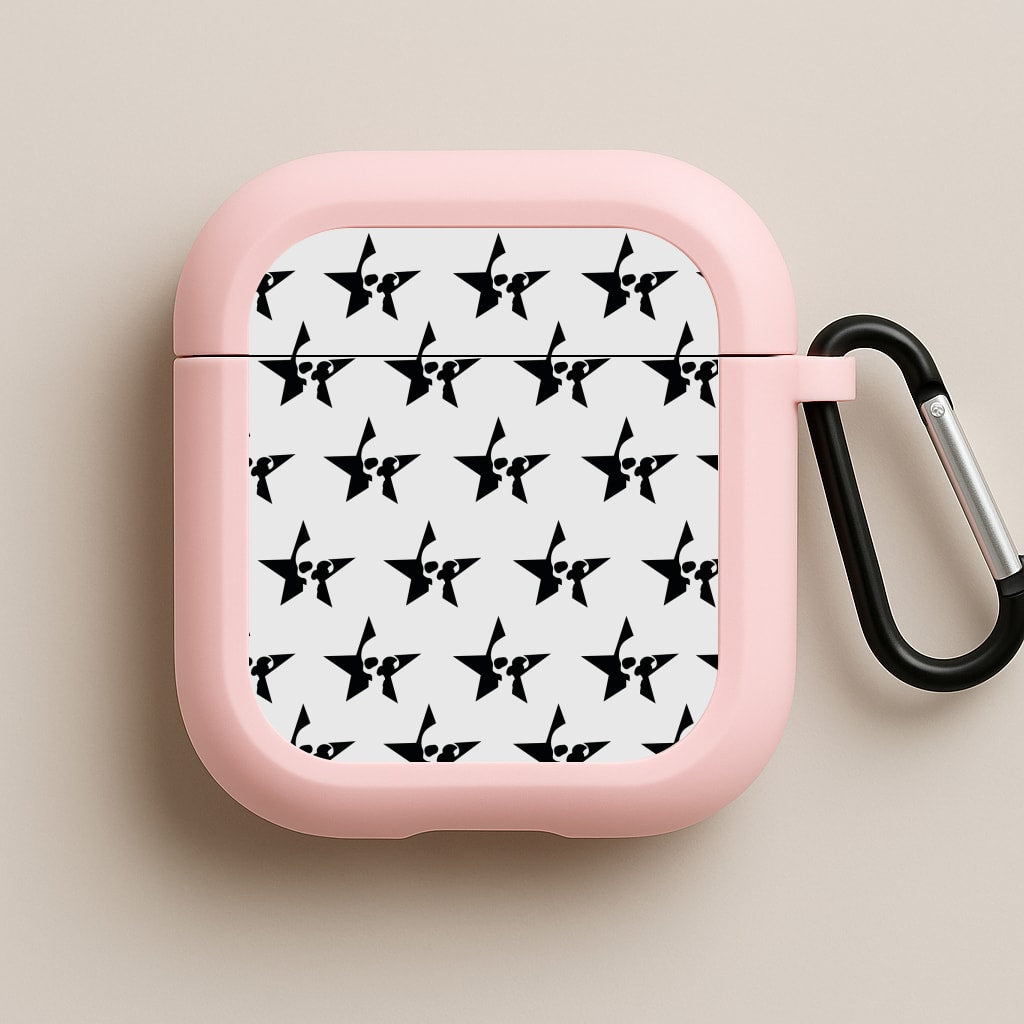 Skulls And Stars - Skate Aesthetic  Pink AirPods Case