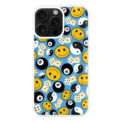 8 Ball Pattern - Skate Aesthetic  Phone Case for iPhone 16 Pro Max