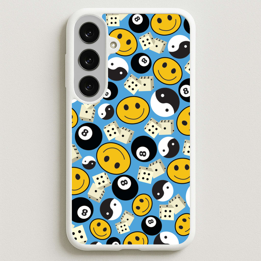 8 Ball Pattern - Skate Aesthetic Phone Case for Galaxy S25FE