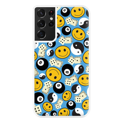 8 Ball Pattern - Skate Aesthetic  Phone Case for Galaxy S21 Ultra