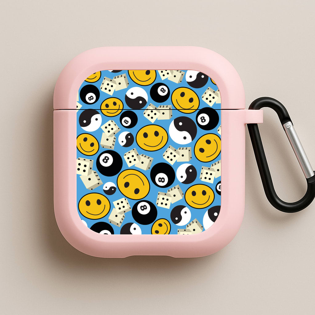 8 Ball Pattern - Skate Aesthetic  Pink AirPods Case