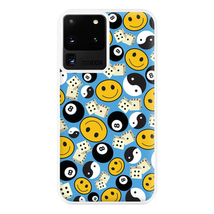 8 Ball Pattern - Skate Aesthetic  Phone Case for Galaxy S20 Ultra