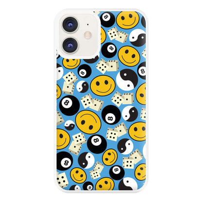 8 Ball Pattern - Skate Aesthetic  Phone Case for iPhone 12 / 12 Pro