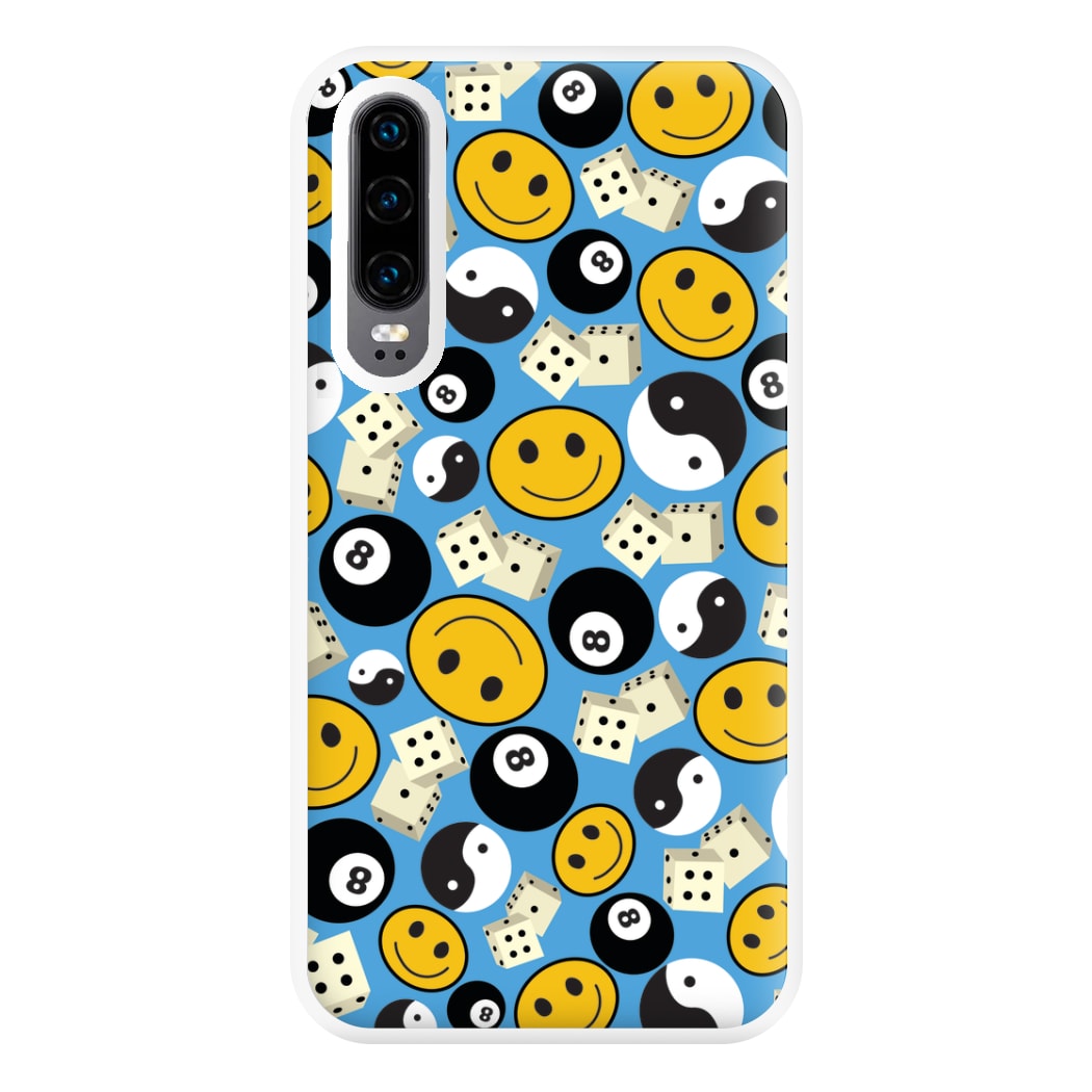 8 Ball Pattern - Skate Aesthetic  Phone Case for Huawei P30