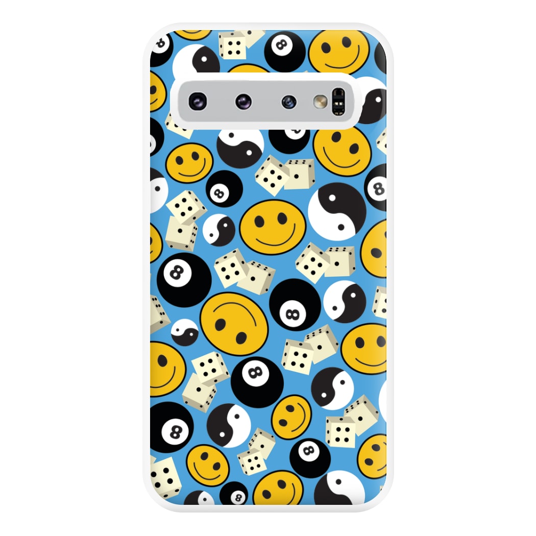 8 Ball Pattern - Skate Aesthetic  Phone Case for Galaxy S10 Plus