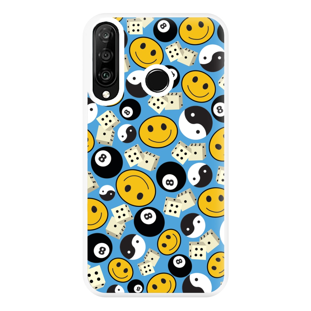 8 Ball Pattern - Skate Aesthetic  Phone Case for Huawei P30 Lite