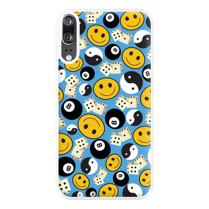 8 Ball Pattern - Skate Aesthetic  Phone Case for Huawei P20