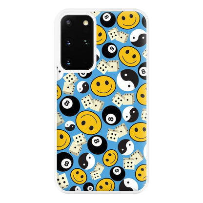 8 Ball Pattern - Skate Aesthetic  Phone Case for Galaxy S20 Plus