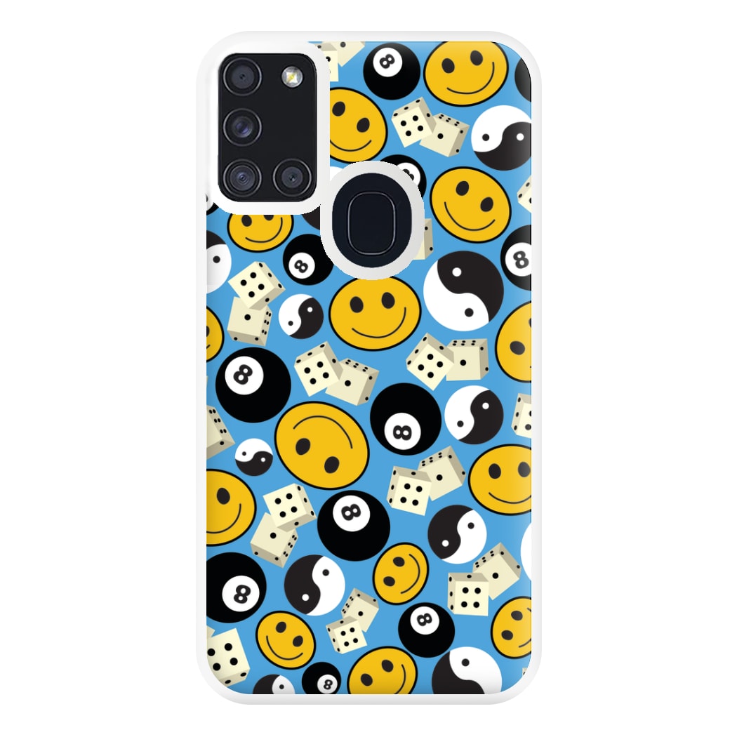 8 Ball Pattern - Skate Aesthetic  Phone Case for Galaxy A21s