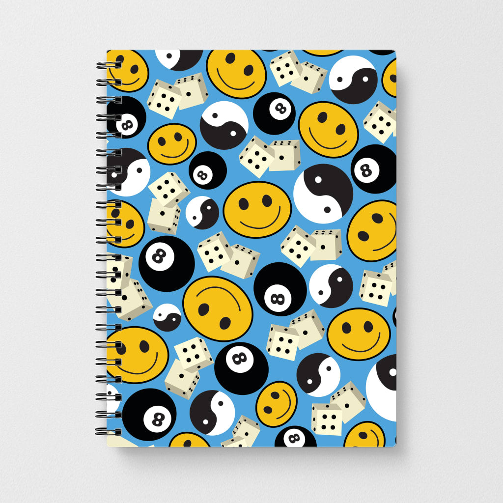 8 Ball Pattern - Skate Aesthetic  Notebook