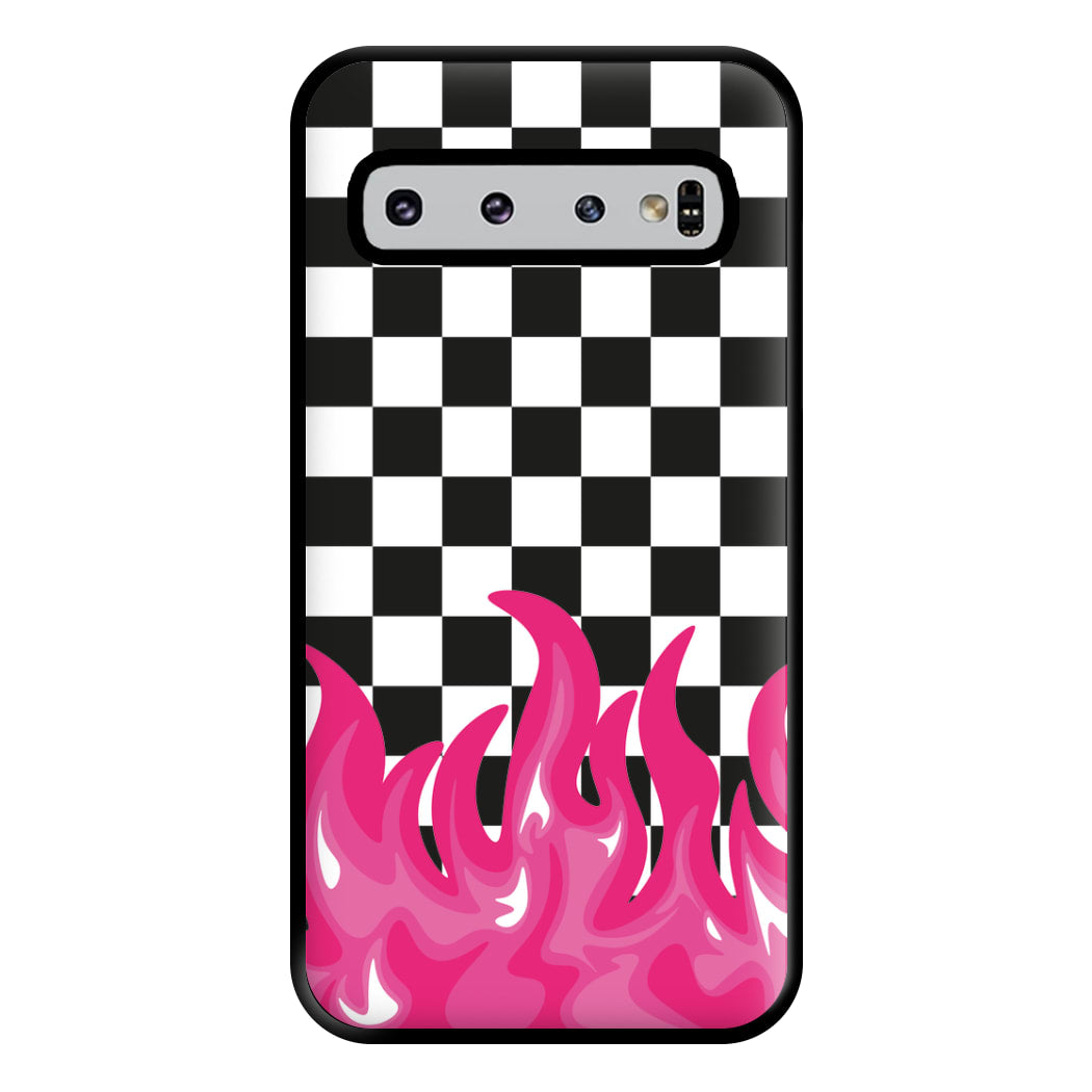 Pink Flame - Skate Aesthetic  Phone Case for Galaxy S10 Plus