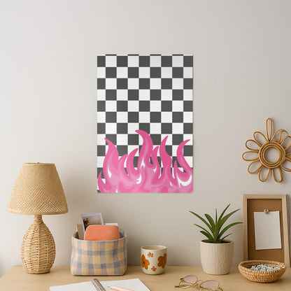 Pink Flame - Skate Aesthetic  Art Print