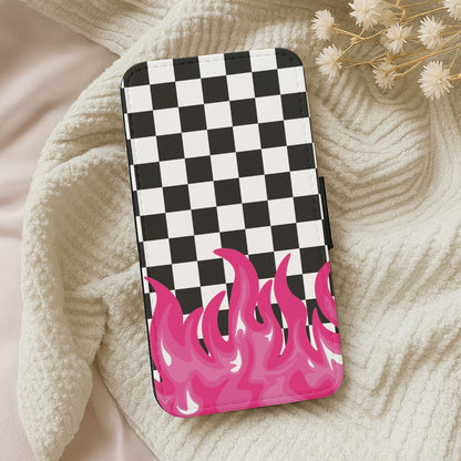 Pink Flame - Skate Aesthetic  Wallet Phone Case