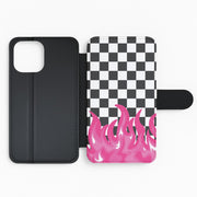 Pink Flame - Skate Aesthetic Flip / Wallet Phone Case 2