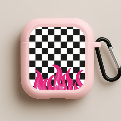 Pink Flame - Skate Aesthetic  Pink AirPods Case