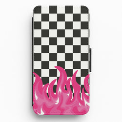 Pink Flame - Skate Aesthetic  Flip / Wallet Phone Case
