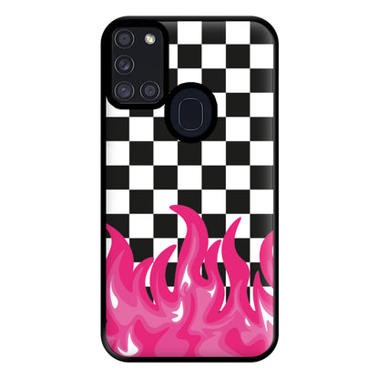 Pink Flame - Skate Aesthetic  Phone Case for Galaxy A21s