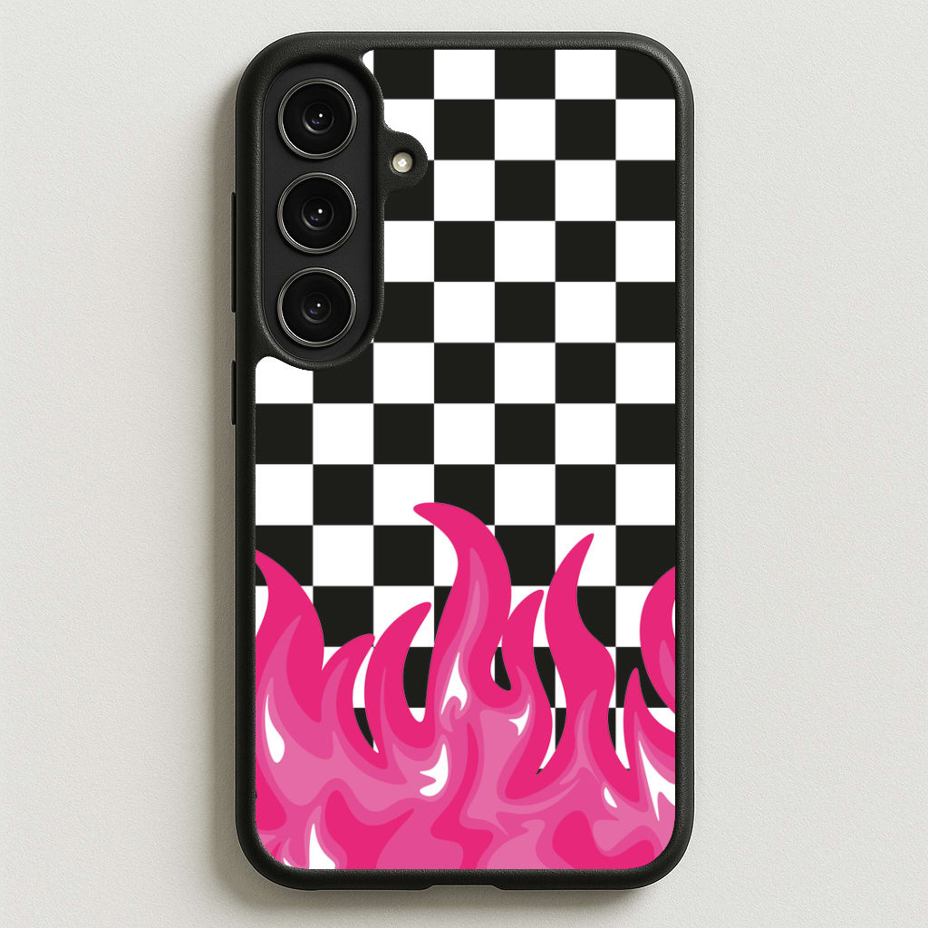 Pink Flame - Skate Aesthetic Phone Case for Galaxy S25FE