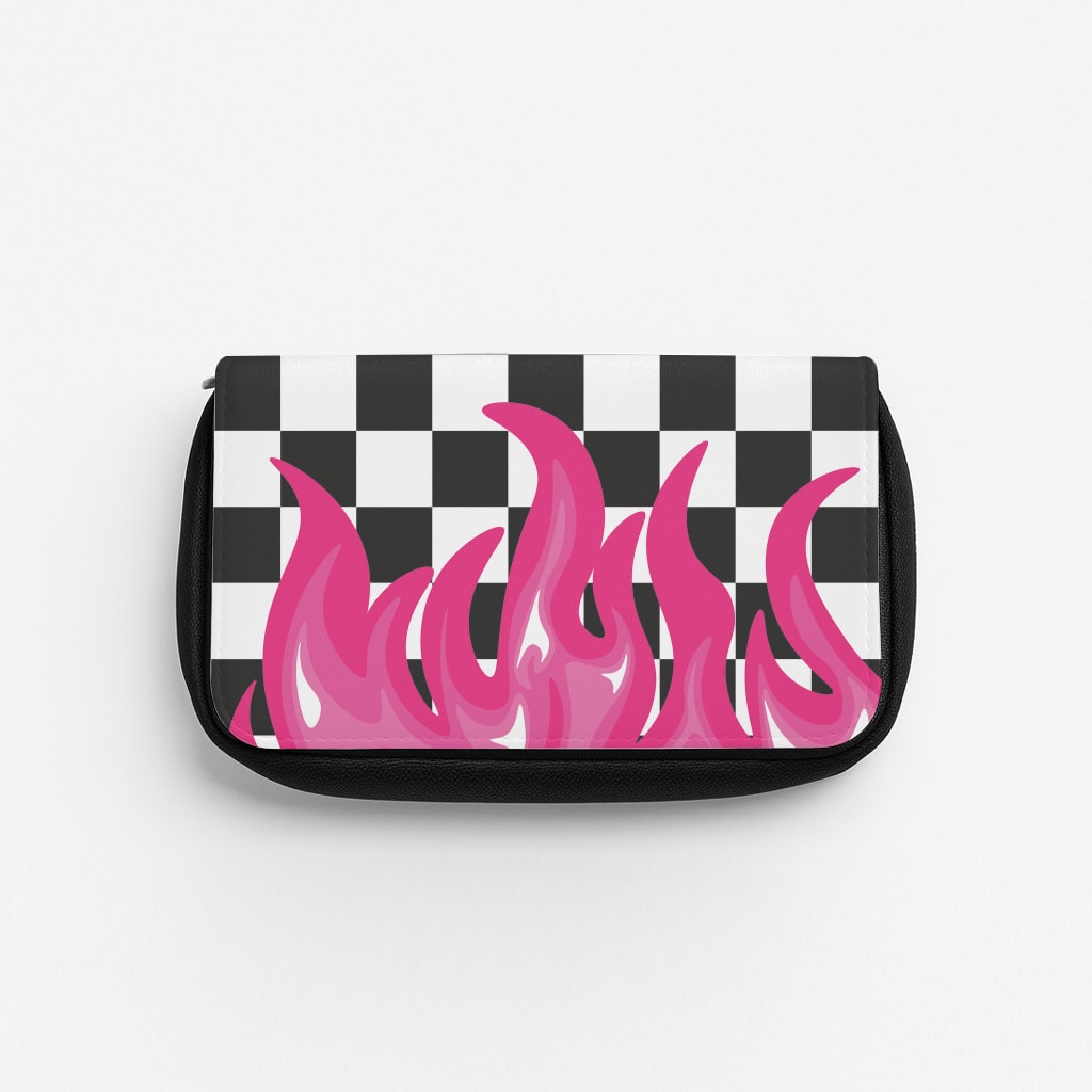 Pink Flame - Skate Aesthetic  Pencil Case