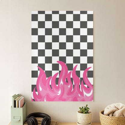 Pink Flame - Skate Aesthetic  Poster