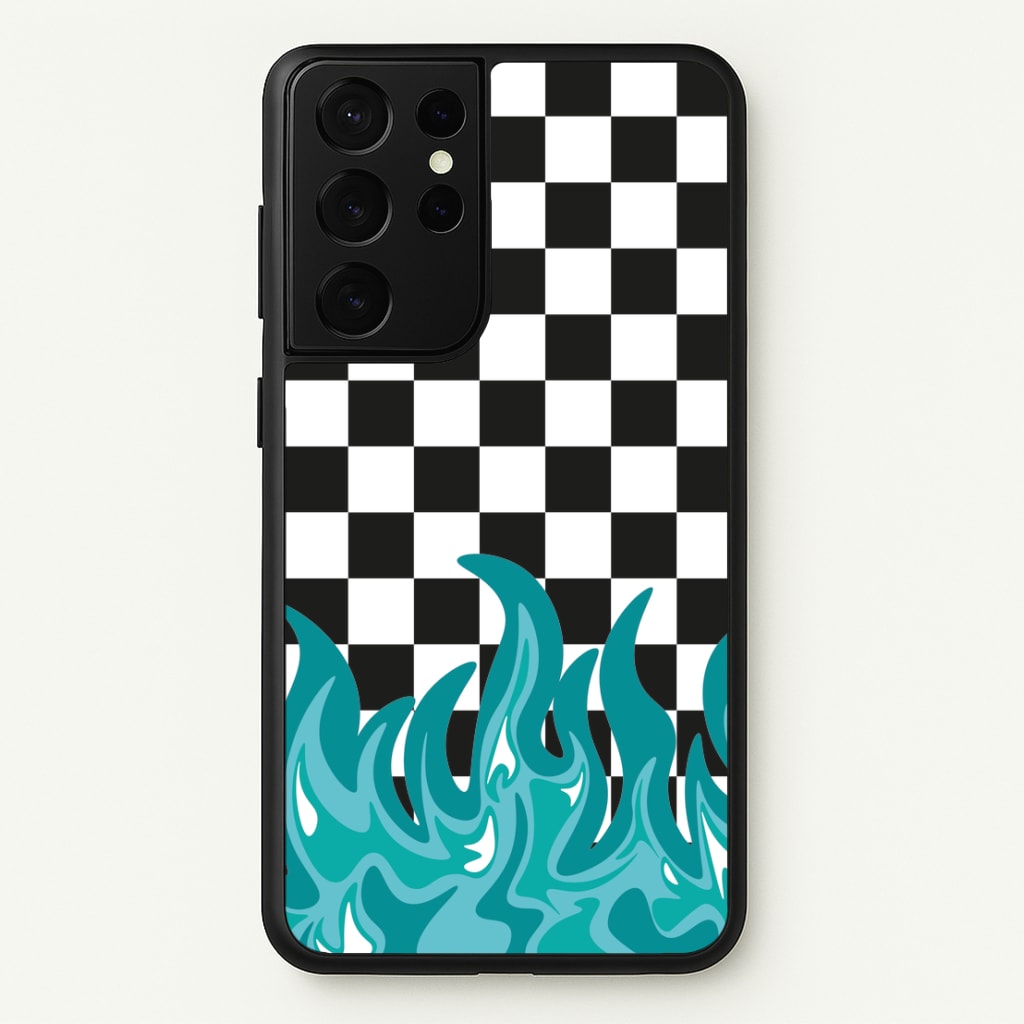 Blue Flame - Skate Aesthetic   - Skate Aesthetic Phone Case for Galaxy S21 Ultra