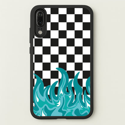 Blue Flame - Skate Aesthetic   - Skate Aesthetic Phone Case for Huawei P20