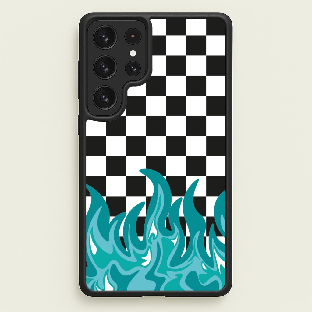 Blue Flame - Skate Aesthetic   - Skate Aesthetic Phone Case for Galaxy S22 Ultra