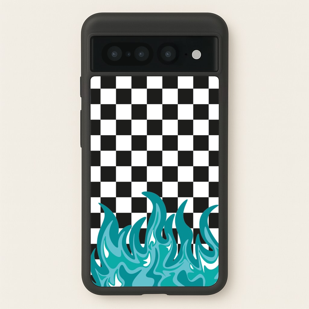 Blue Flame - Skate Aesthetic   - Skate Aesthetic Phone Case for Google Pixel 7 Pro