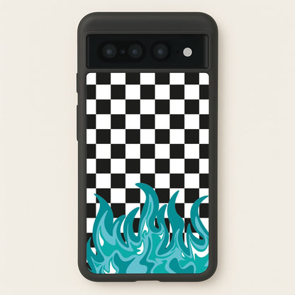 Blue Flame - Skate Aesthetic   - Skate Aesthetic Phone Case for Google Pixel 7 Pro