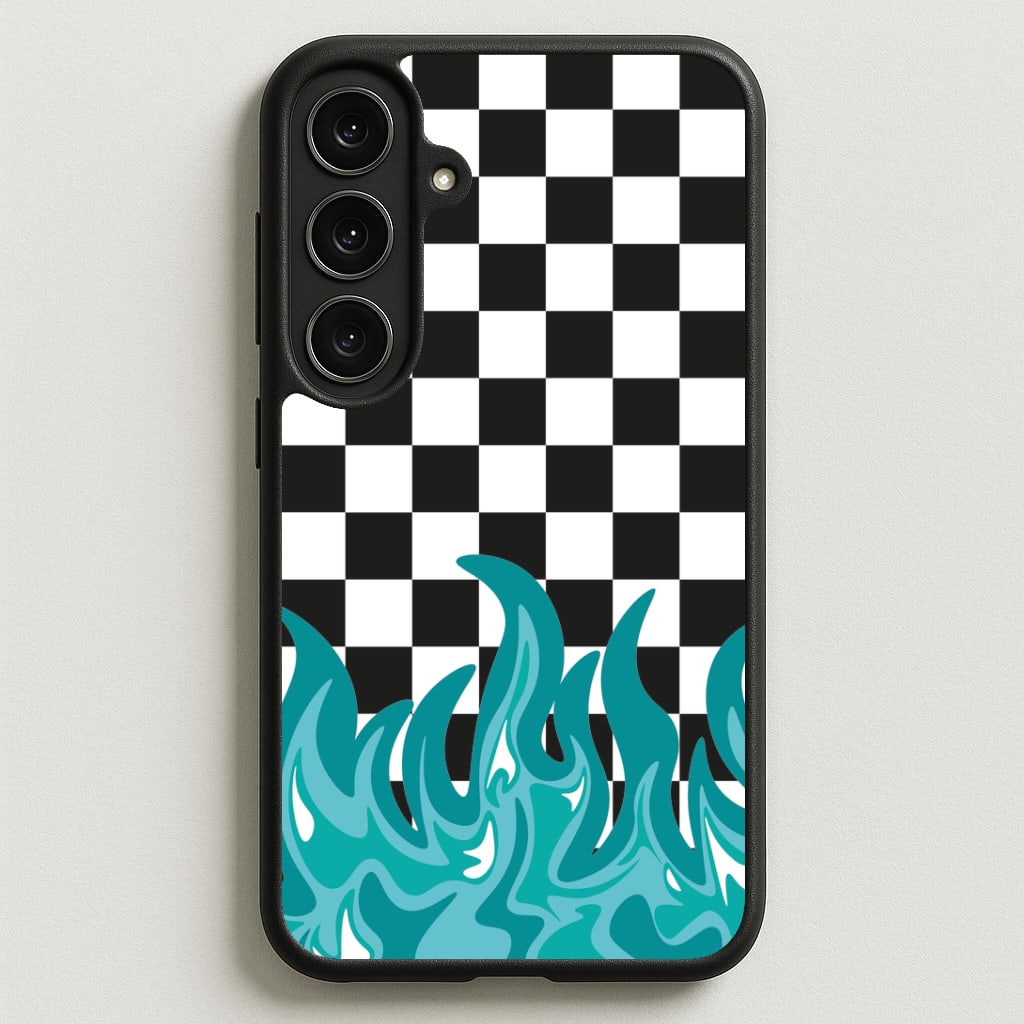 Blue Flame - Skate Aesthetic Phone Case for Galaxy S25FE