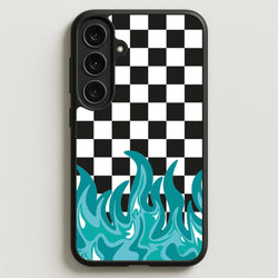 Blue Flame - Skate Aesthetic Phone Case for Galaxy S25FE