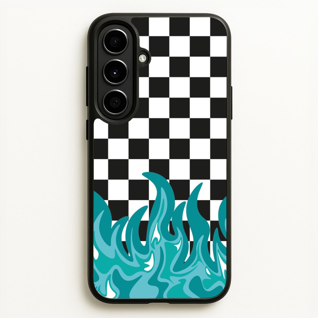 Blue Flame - Skate Aesthetic   - Skate Aesthetic Phone Case for Galaxy A56