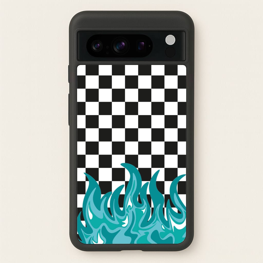 Blue Flame - Skate Aesthetic   - Skate Aesthetic Phone Case for Google Pixel 8 Pro